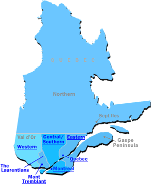 Map of the Province of Quebec